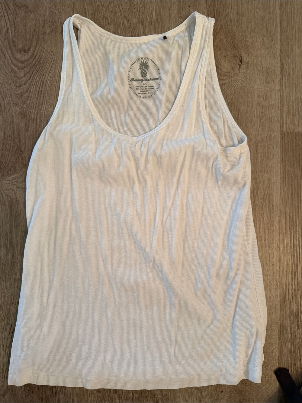 Tommy Bahama White Scoop Neck Tank Top